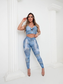LEGGING ELEGANCE FAKE JEANS LEGÍTIMO EMPINA BUMBUM EXCLUSIVO na internet