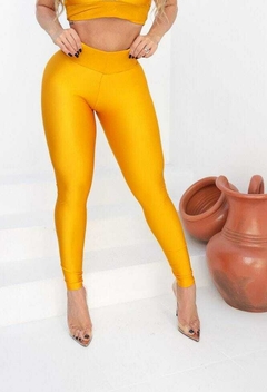 LEGGING ELEGANCE AMARELO TRILOBAL EMPINA BUMBUM EXCLUSIVO