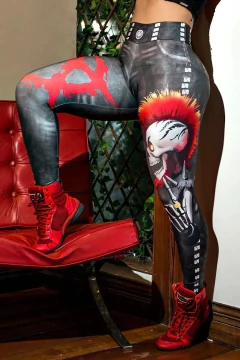 Calça Legging Jeans Punk Platinum Dynamite