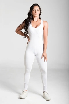 Macacão Fitness Heaven Apple Booty Branco Dynamite