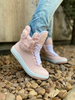 TÊNIS COLLAB JUJU SALIMENI HARDCOREFOOTWEAR LIMITED NEW NUDE PELO