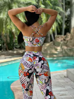 CONJUNTO YES GIRL FUNDO ROSABB CRUZADO ATRÁS EMPINA BUMBUM - comprar online