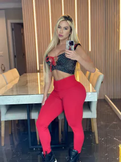 CONJUNTO LEGGING RED LISA COM TOP PONTILHADA ALÇA FRUFRU EXCLUSIVO