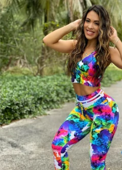 CONJUNTO AQUARELA COLLORS LEGGING EMPINA BUMBUM