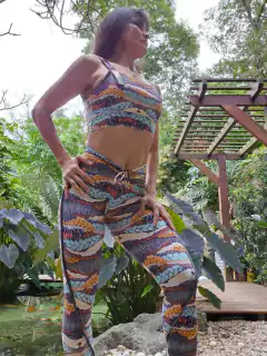 CONJUNTO NAVY LEGGING RECORTE EMPINA BUMBUM E TOP FAIXA EXCLUSIVO