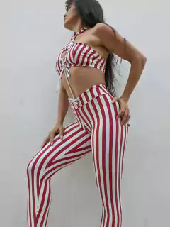 CONJUNTO LISTRADO VERMELHO COM BRANCO MB EXCLUSIVO on internet