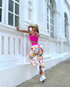 CONJUNTO LEGGING VÁRIAS ESTAMPAS CROPPED LISO - comprar online