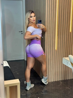 CONJUNTO DEGRADÊ PURPLE SHORT E CIGANINHA EXCLUSIVO - comprar online