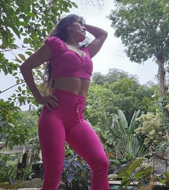 CONJUNTO COM LEGGING VÁRIAS CORES FELINE CIGANINHA MANGA PRINCESA EXCLUSIVO - MB Musa Fitness