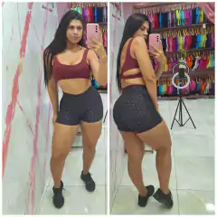 CONJUNTO VÁRIAS ESTAMPAS SHORT COM TELA E TOP TORCIDO NAS COSTAS EXCLUSIVO