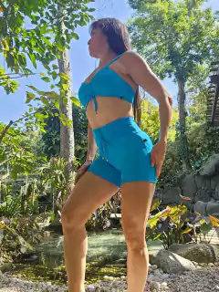 CONJUNTO JACQUARD SHORT CÓS FRANZIR TOP FRANZIR FRONTAL VÁRIAS CORES EXCLUSIVO