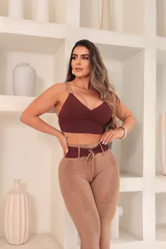 CONJUNTO SNAKE NUDE ROUGE LEGGING E TOP EXCLUSIVO on internet