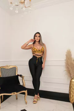 CONJUNTO ELEGANCE LEOPARDO AND BLACK EXCLUSVO