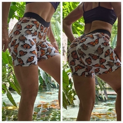 SHORT BORBOLETAS COM ELÁSTICO PRETO EMPINA BUMBUM EXCLUSIVO