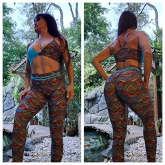 CONJUNTO ESTAMPADO LEGGING EMPINA BUMBUM E TOPUM LADO AZUL CLARO EXCLUSIVO