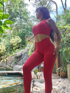 CONJUNTO JACQUARD RED LEGGING EMPINA BUMBUM E CROPPED EXCLUSIVO - comprar online