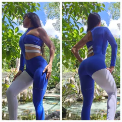 MACACÃO AZUL E BRANCO UMA MANGA LONGA EXCLUSIVO