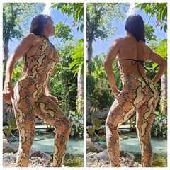 MACACÃO SNAKE BEGE EMPINA BUMBUM EXCLUSIVO