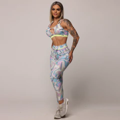 CONJUNTO TOP FLORENÇA COM LEGGING EMPINA BUMBUM IRIDESCENT EXCLUSIVA - MB Musa Fitness