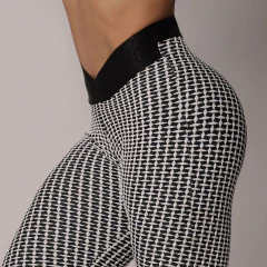 CONJUNTO TOP MILANO COM LEGGING HIT COMUM JACQUARD LUXE - MB Musa Fitness