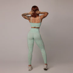 CONJUNTO TOP COM LEGGING HOPE EMPINA BUMBUM JACQUARD SNAKE MENTA - buy online