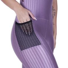 Macacão Feminino Fitness Academia Bojo Cirrê 3d Bolso Tela Decote costas Orbis on internet