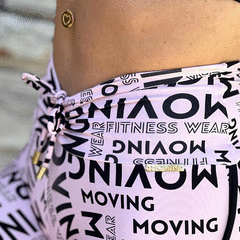 LEGGING RECORTE EMPINA BUMBUM LETTERING ROSÊ EXCLUSIVA - comprar online