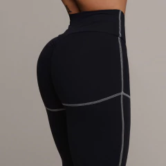 LEGGING PUMP EMPINA BUMBUM PRETA COM BRANCO on internet