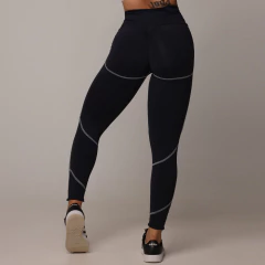 LEGGING PUMP EMPINA BUMBUM PRETA COM BRANCO - buy online