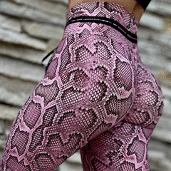 LEGGING EMPINA BUMBUM PYTHON ROSÊ EXCLUSIVA - comprar online