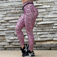 LEGGING EMPINA BUMBUM PYTHON ROSÊ EXCLUSIVA