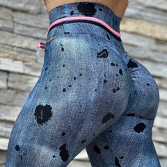 LEGGING EMPINA BUMBUM SPLATTER JEANS EXCLUSIVA - comprar online
