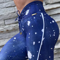 LEGGING RECORTE EMPINA BUMBUM SPLATTER JEANS WHITE EXCLUSIVA en internet