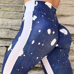 LEGGING STREET EMPINA BUMBUM SPLATTER JEANS WHITE EXCLUSIVA on internet