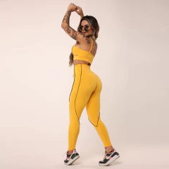 CONJUNTO TOP COM LEGGING HOPE COMUM SUMMER COM PRETO - MB Musa Fitness