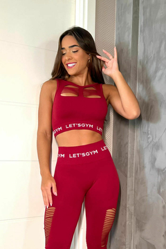 CONJUNTO SEAMLESS SLICE VINHO - comprar online