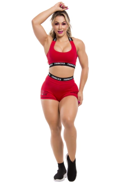 Conjunto Short e Top Elastic Red