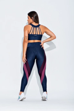 Conjunto Super Ação Azul Escuro com Rosa - comprar online