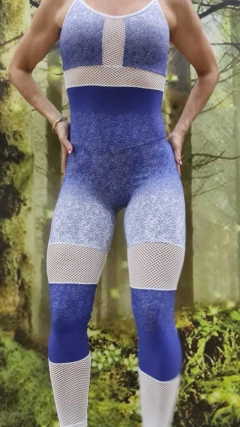 Macacão Super Ação Azul com Arrastão