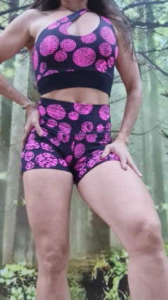 CONJUNTO SHORT BOLAS PINK - MB Musa Fitness