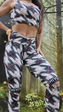 CONJUNTO ENJOY EMPINA BUMBUM QUADRICULADO EXCLUSIVO - MB Musa Fitness