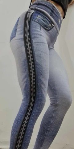 LEGGING FAKE JEANS FAKE ZIPER - loja online