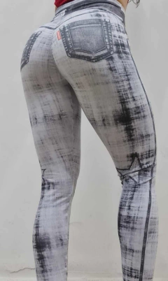 LEGGING FAKE JEANS BLACK STAR - comprar online