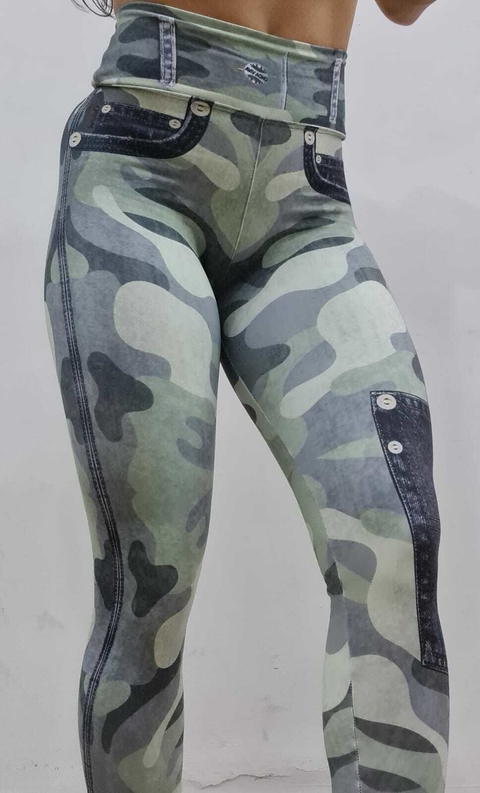 LEGGING FAKE JEANS CAMUFLADO