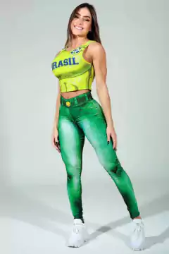 Legging Fitness Bodypaint verde Dynamite