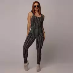 MACACÃO CONFORT COMUM JACQUARD CROCHET COFFEE