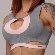 Top Gênova Mescla com Rosa Blush