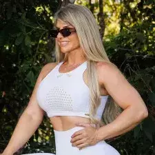 Top Torino Jacquard Dots Branco - MB Musa Fitness