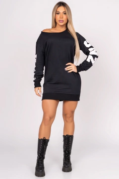 VESTIDO SWEATSHIRT MOTION PRETO on internet