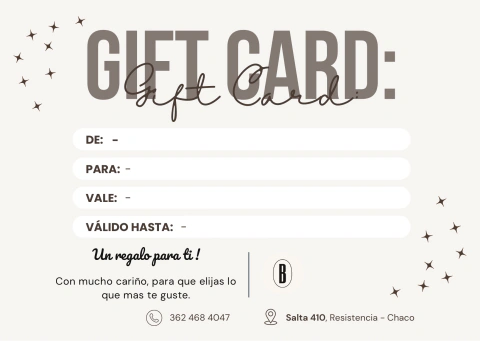 GIFT CARD - Coordinar monto